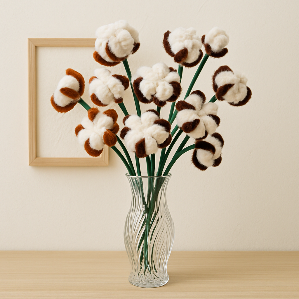 1 tige de fleur de coton